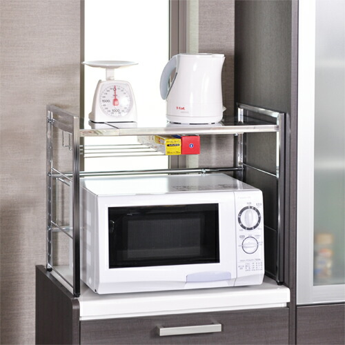 楽天市場】頑丈ステンレス伸縮天板ラック ワイドタイプ 2段 カウンター