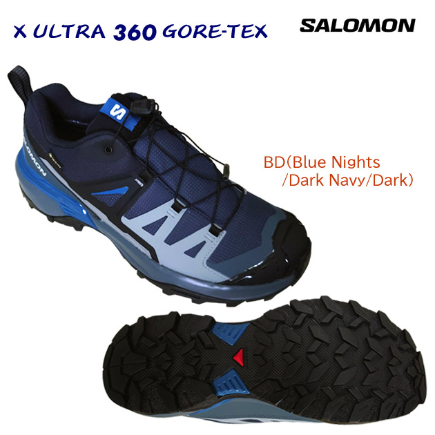 NEW salomon サロモン メンズシューズ ゴアテックス ハイキングシューズ X ULTRA 360 GORE-TEX(メンズ ハイキングシューズ) L47860400 カラー：Blue Nights/Dark Navy/Dark Blue｜安達運動具店 14,025円