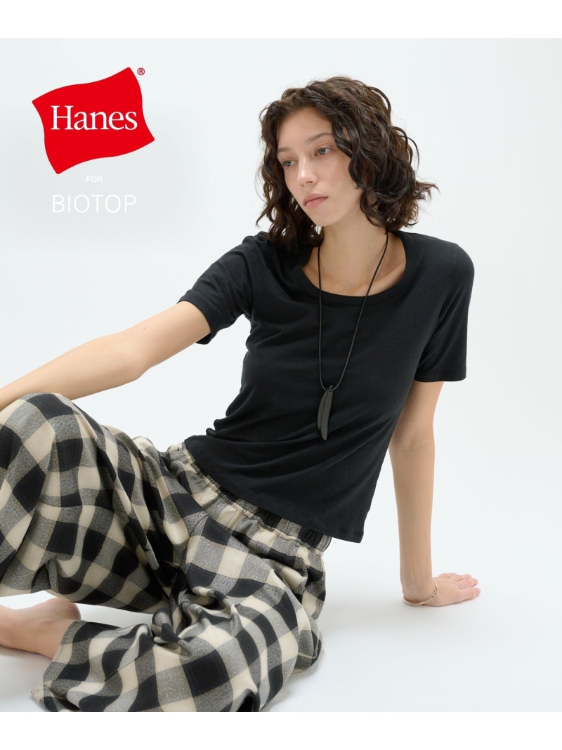 WOMEN【Hanes for BIOTOP】TRIBLEND CREW NECK T-SHIRTS 2P EX BIOTOP アダムエロペ トップス カットソー・Tシャツ【送料無料】[ Fashion]