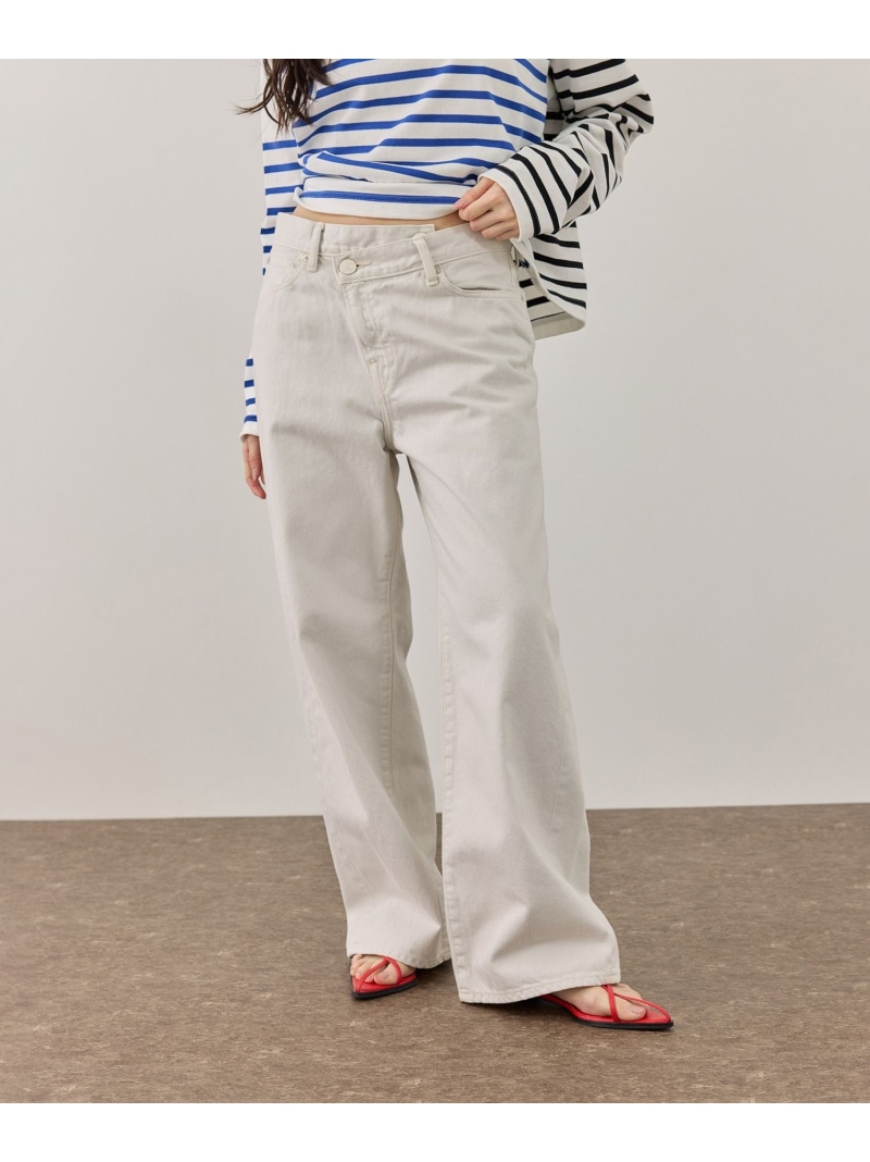 【NEEDBY for ADAM ET ROPE'】別注 GINNY ADAM ET ROPE' FEMME アダムエロペ パンツ ジーンズ・デニムパンツ ブルー ホワイト【送料無料】[ Fashion]