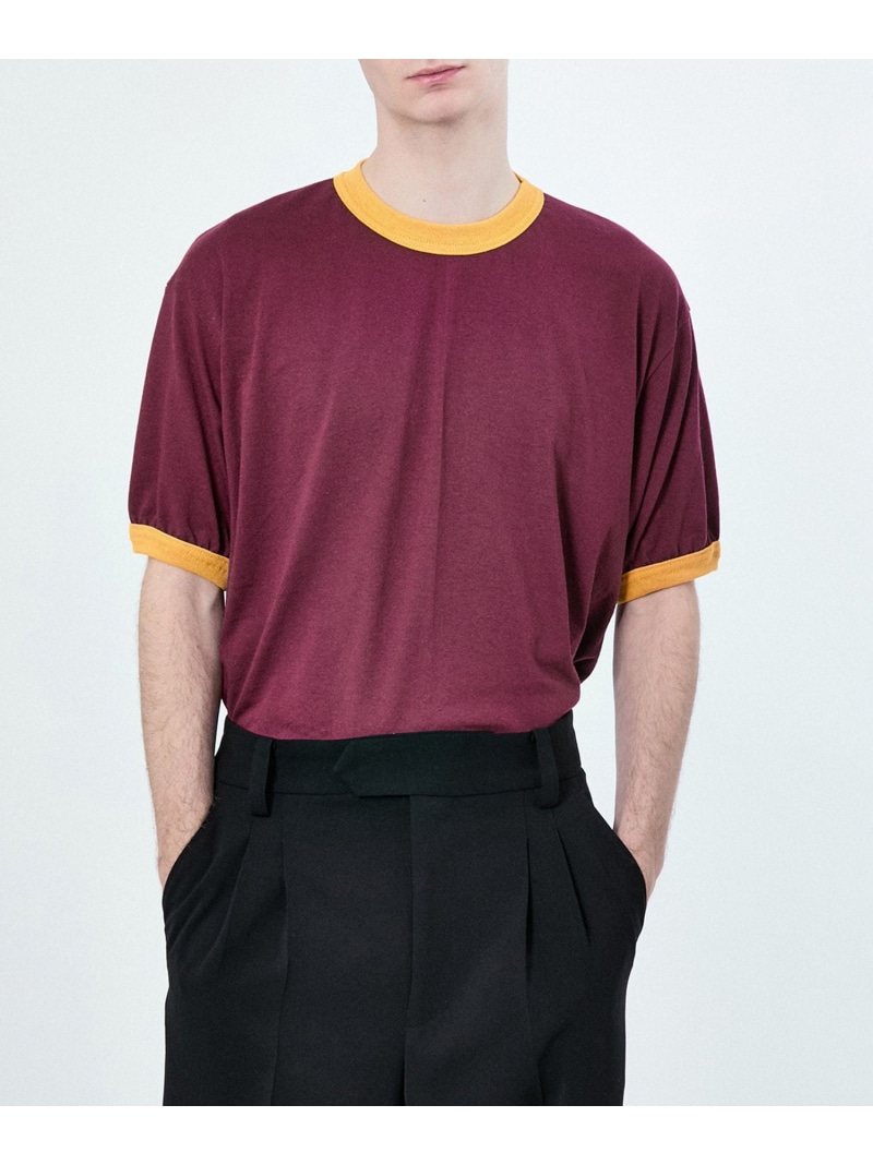 アダムエロペ　レミレリーフ　ブラウン WOOO! WOOO! プリント Tシャツ ADAM ET ROPE'（アダムエロペ）の「【REMI RELIEF（レミ レリーフ