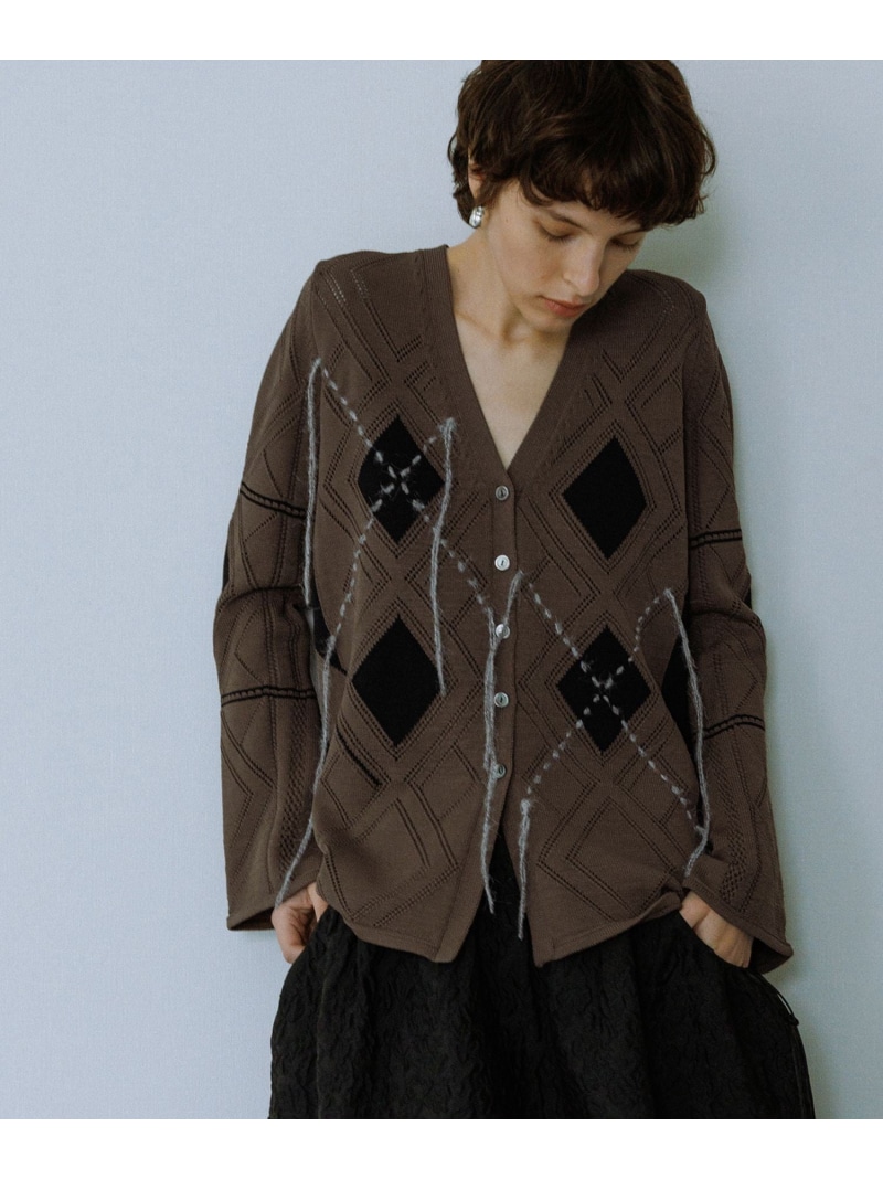 楽天市場】【EMOELLE】透かし編みカーディガン ADAM ET ROPE' FEMME