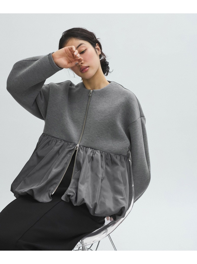 アダムエロペ☆洗えるエッグブローチ付きペプラムカーディガン 定価　17930円 ADAM ET ROPE'｜【洗える】エッグブローチ付きペプラムカーディガン