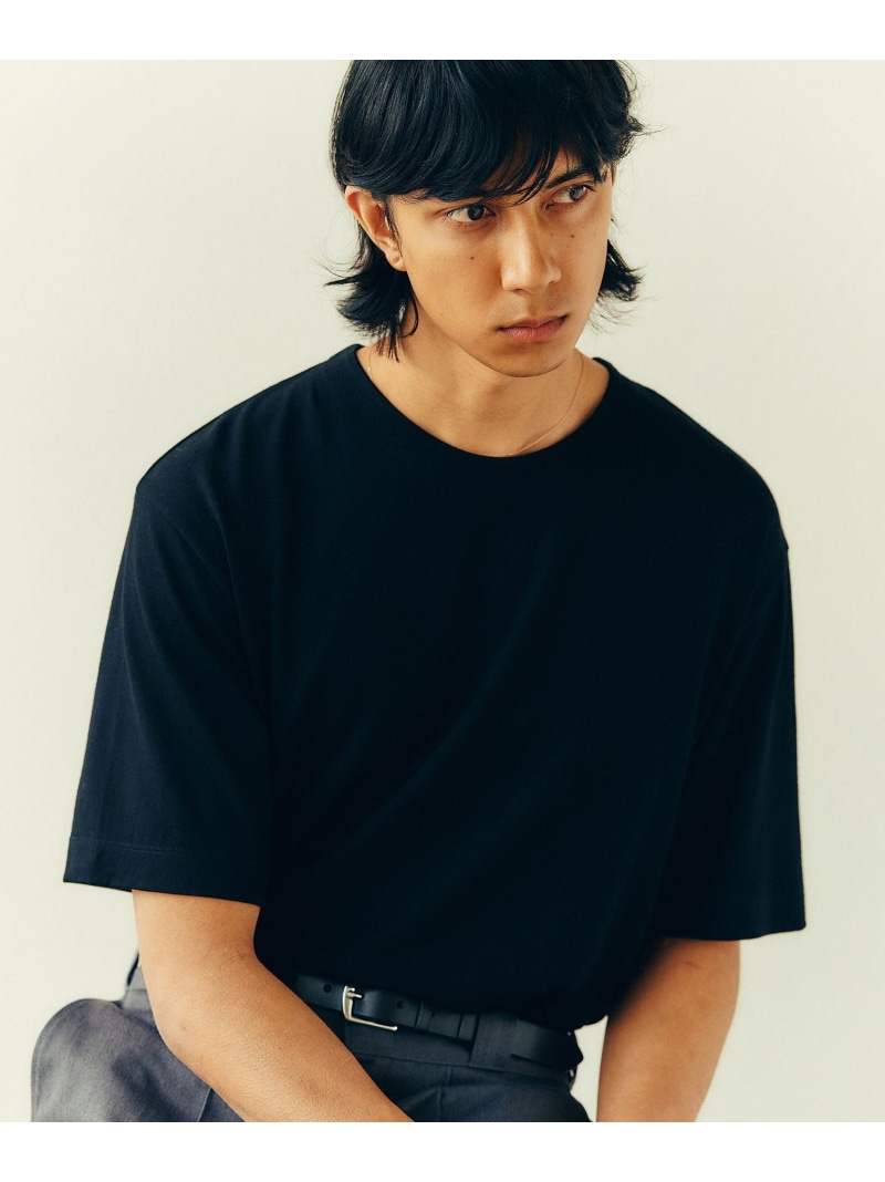 【NIKKE】羊毛天竺 二分の一衣袂 編み物T ADAM ET ROPE\u0027 HOMME アダムエロペ トップス カットソー・ティーシャツ 黒いこと 米国海軍【貨物輸送無料】[ Fashion]