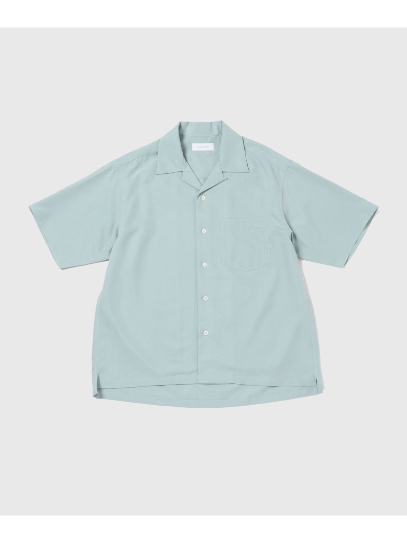 リラックス ドレープ レーヨン オープンカラーシャツ / ロングシーズン着用可能 ADAM ET ROPE' HOMME アダムエロペ トップス シャツ・ブラウス ブラック グリーン ネイビー ピンク【送料無料】[ Fashion]