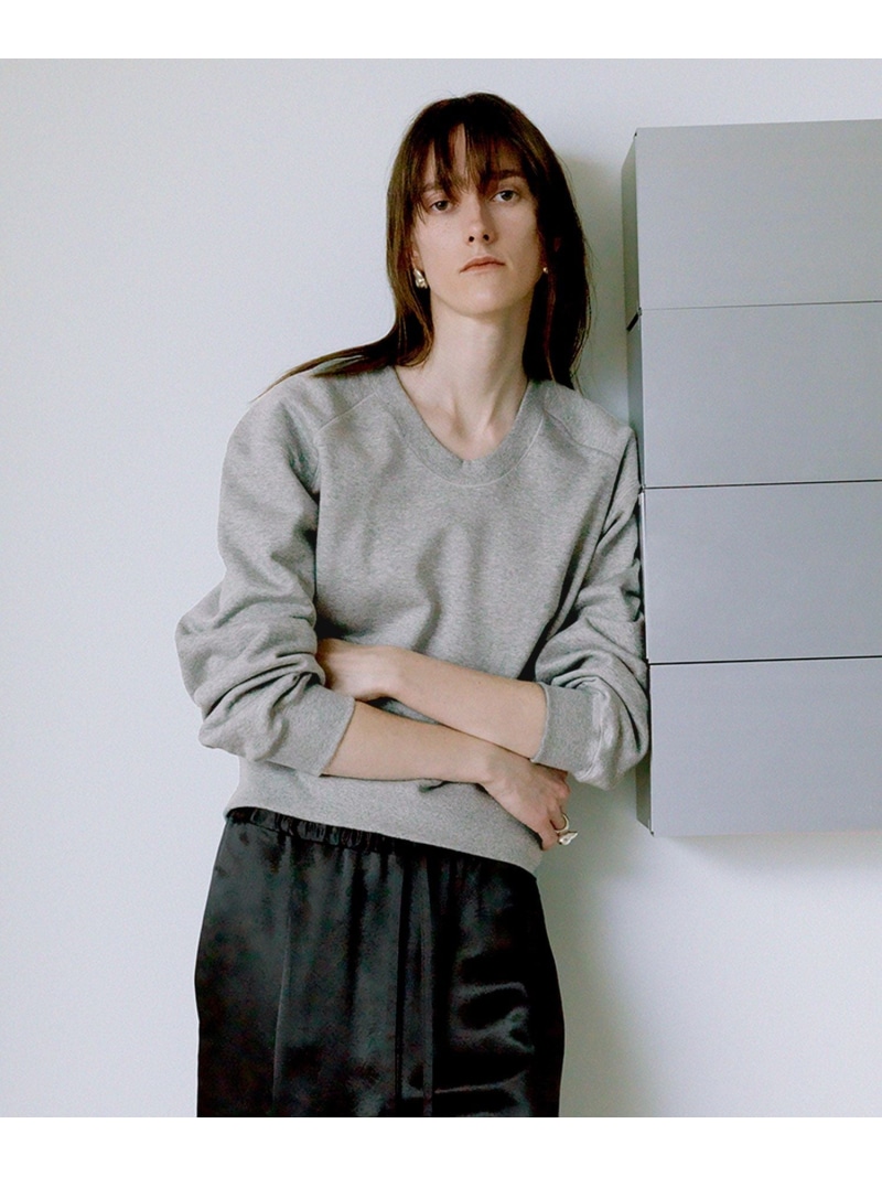 【EMOELLE】スウェットプルオーバー ADAM ET ROPE\u0027 FEMME アダムエロペ トップス スウェット・トレーナー 薄墨色 ベージュ【貨物輸送無料】[ Fashion]