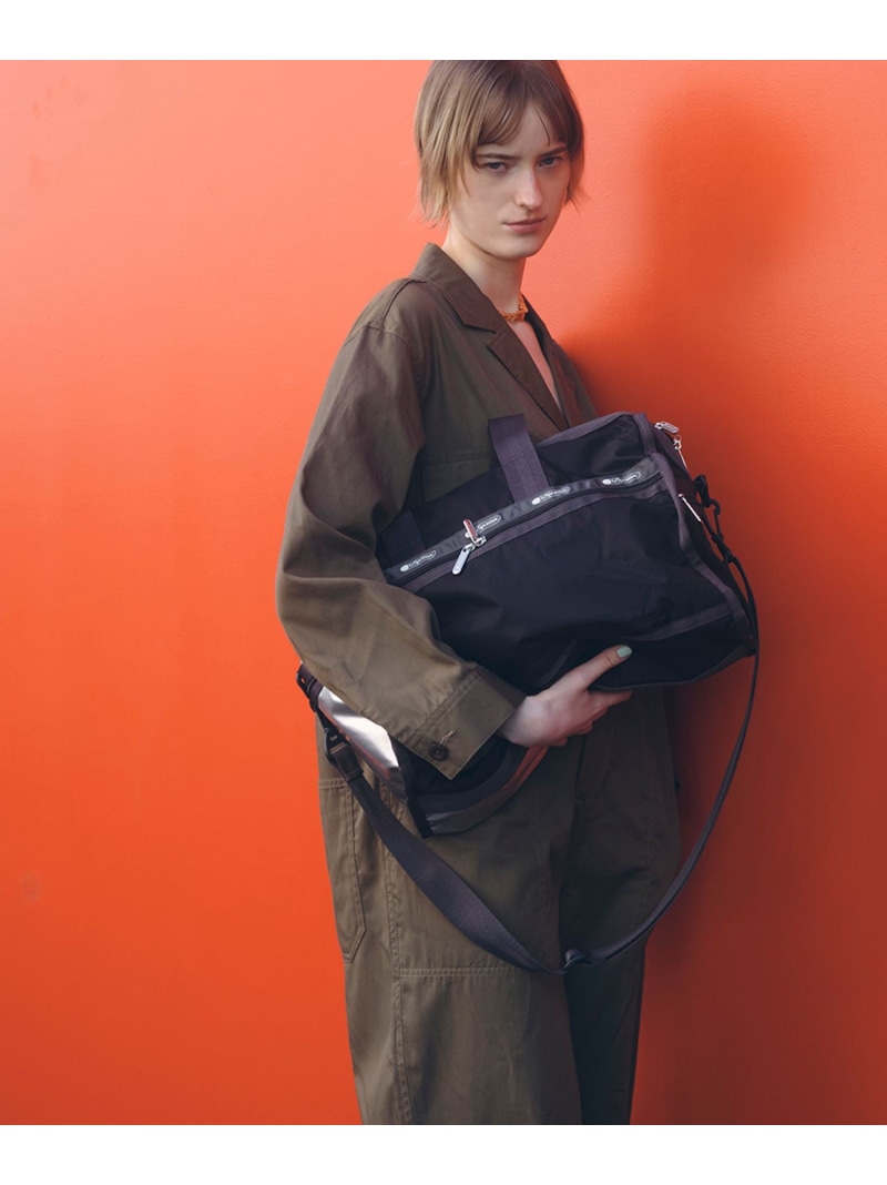 【LeSportsac for ADAM ET ROPE\u0027】Exclusive Deluxe Med Weeknder ADAM ET ROPE\u0027 FEMME アダムエロペ 御徒面子 ボストンバッグ しろがね色【貨物輸送無料】[ Fashion]