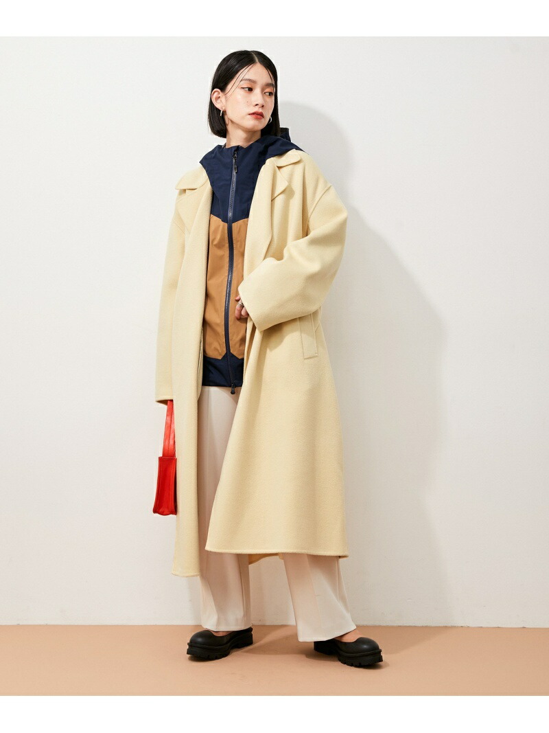 送料無用 【定価3.6万】ADAM ET ロングガウンコート ベルト付 リネン ...