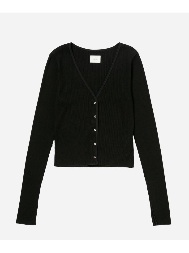 【BIOTOP】Vneck Tight cardigan BIOTOP アダムエロペ トップス カーディガン ブラック ホワイト【送料無料】[ Fashion]