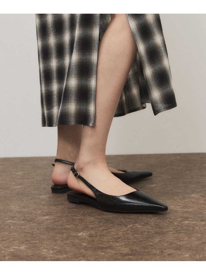 バックストラップパンプス ADAM ET ROPE' FEMME アダムエロペ シューズ・靴 パンプス ブラック ホワイト【送料無料】[ Fashion]