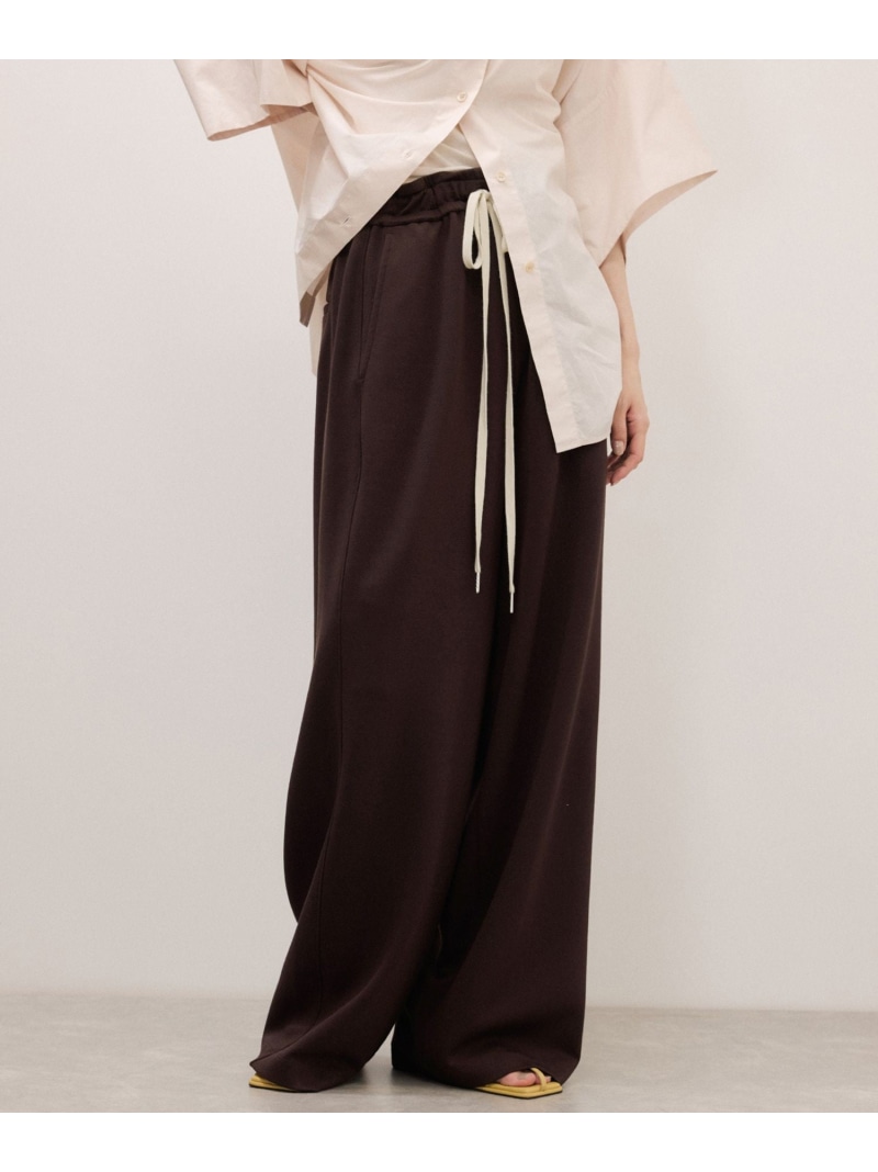 【サステナブル】UNSEENジャージパンツ ADAM ET ROPE' FEMME アダムエロペ パンツ その他のパンツ ブラック ピンク【先行予約】*【送料無料】[ Fashion]