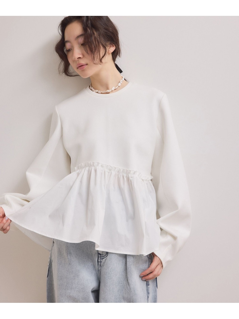楽天市場】【SALE／60%OFF】【WEB限定】ペプラムコンビプルオーバー