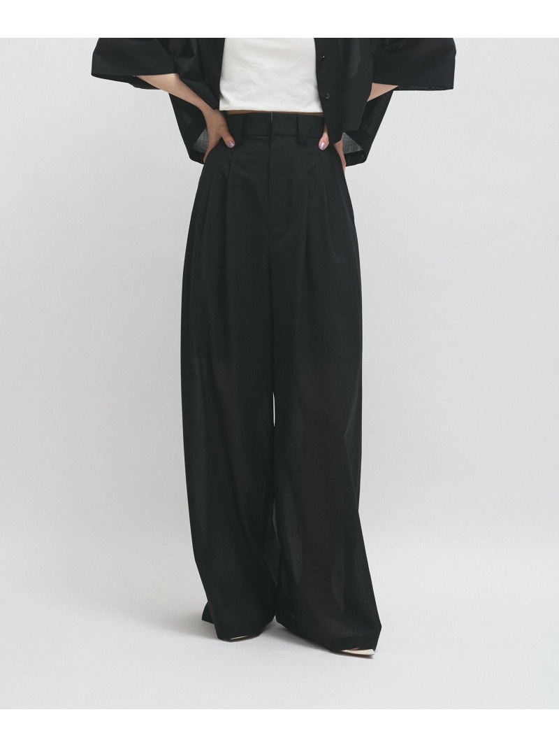 【定番】TWシアートロタックパンツ/接触冷感/防シワ ADAM ET ROPE' FEMME アダムエロペ パンツ スラックス・ドレスパンツ ブルー ブラック ベージュ【送料無料】[ Fashion]｜ADAM ET ROPE&rsquo;
