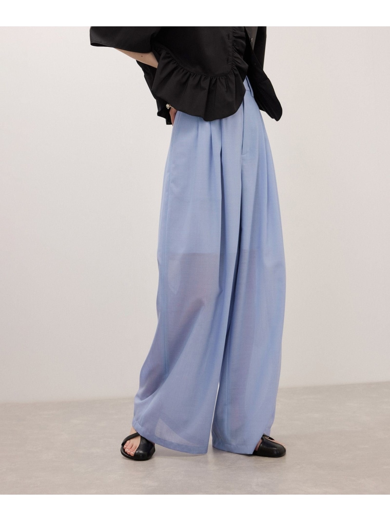 TWシアートロタックパンツ/接触冷感/防シワ ADAM ET ROPE' FEMME アダムエロペ パンツ スラックス・ドレスパンツ ブルー ブラック ベージュ【先行予約】*【送料無料】[ Fashion]