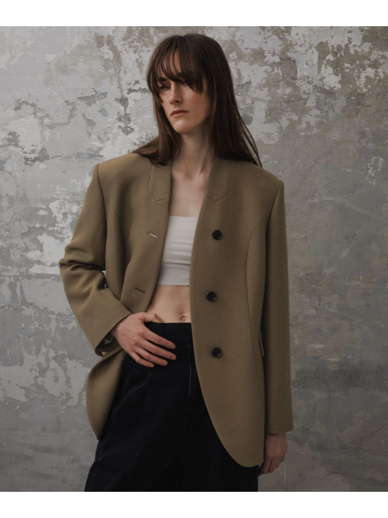 Eimee law ギャザーネックバックフリルブルゾン　ベージュ　ジャケット 楽天市場】送料無料 Eimee Law エイミーロウ ギャザーネック