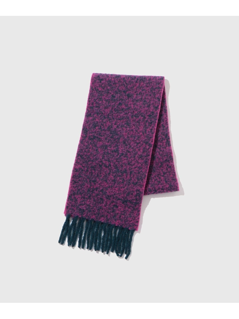 THE I Two Colour Woolly Scarf ADAM ET ROPE' HOMME アダムエロペ ファッション雑貨 マフラー・ストール・ネックウォーマー イエロー レッド ブルー ブラック パープル【送料無料】[ Fashion]｜ADAM ET ROPE&rsquo;