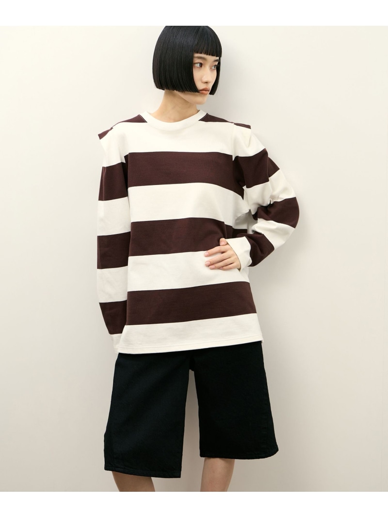 【PHEENY(フィーニー)】別注 Heavy weight border tucked sleeve ADAM ET ROPE\u0027 FEMME アダムエロペ トップス カットソー・プルオーバー 米国海軍 ぶどう酒赤いこと【先んずる取っておく】*【貨物輸送無料】[ Fashion]