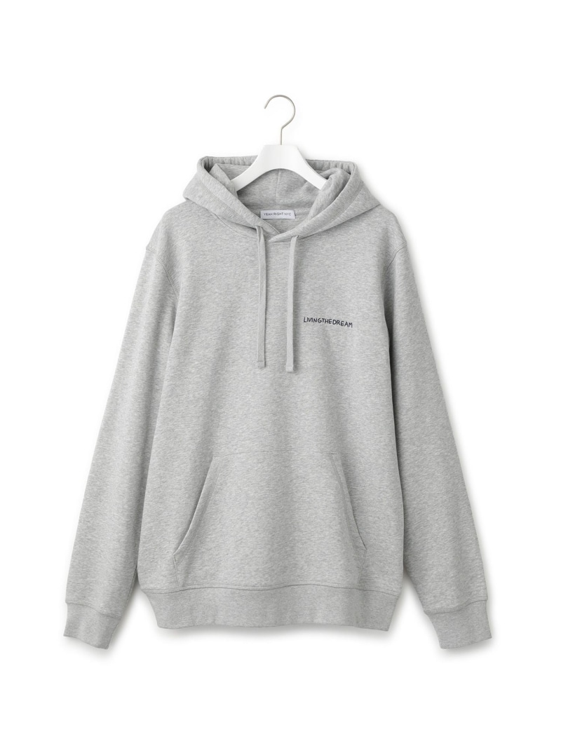 【Yeah Right NYC(イエー ライト エヌワイシー)】Hoodie(LIVING THE DREAM) ADAM ET ROPE' FEMME アダムエロペ トップス パーカー・フーディー ブラック グレー【送料無料】[ Fashion]