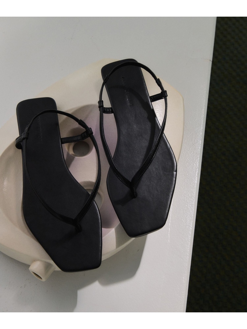 ストラップフラットサンダル ADAM ET ROPE\u0027 FEMME アダムエロペ シューズ・靴 サンダル 黒いこと 赤銅色【貨物輸送無料】[ Fashion] サンダル-靴