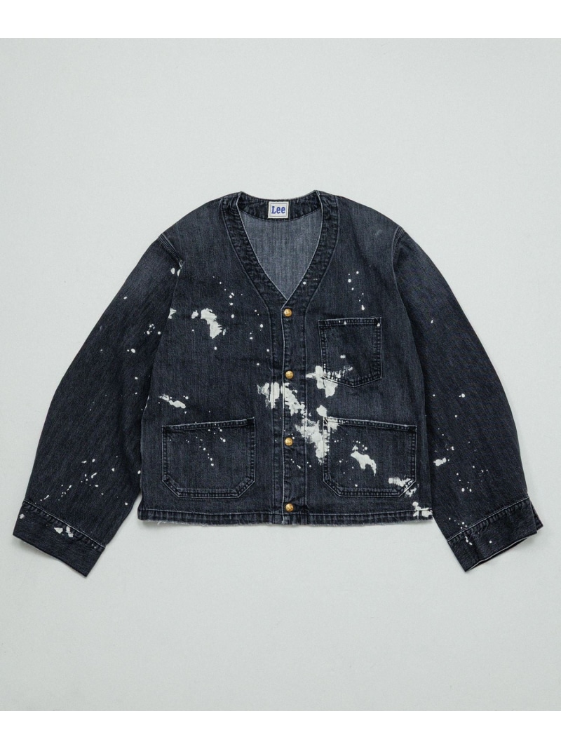 【SALE／50%OFF】【Lee x BELPER x M】PAINT ENGINIEER SHORT JACKET M TO R アダムエロペ ジャケット・アウター デニムジャケット ブラック ネイビー【RBA_E】【送料無料】[ Fashion]