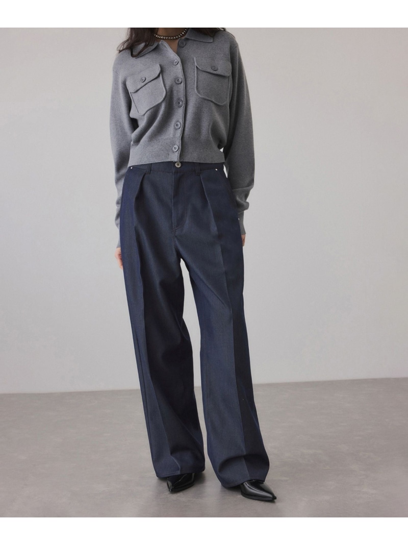 NIKKE TW DENIM PANTS ADAM ET ROPE' FEMME アダムエロペ パンツ ジーンズ・デニムパンツ ブラック ネイビー【送料無料】[ Fashion]