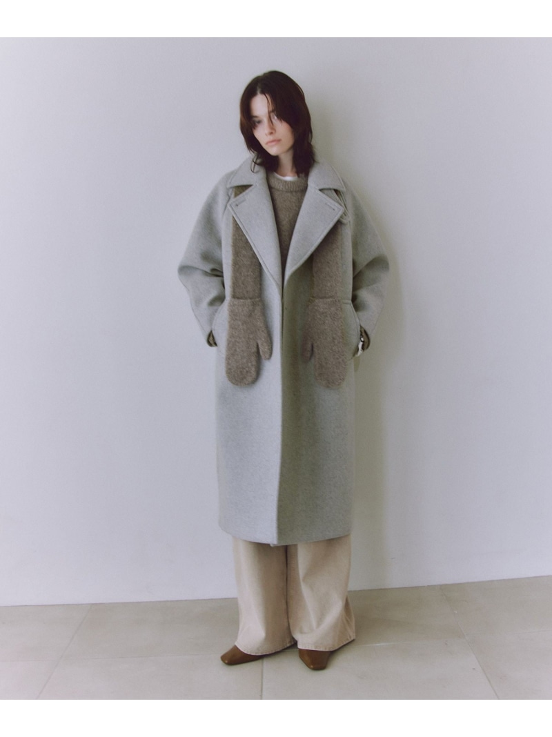 ADAM ET ROPE スタンドカラーミドルコート ADAM ET ROPÉ FEMME(アダム エ ロペ ファム) / 【WEB限定