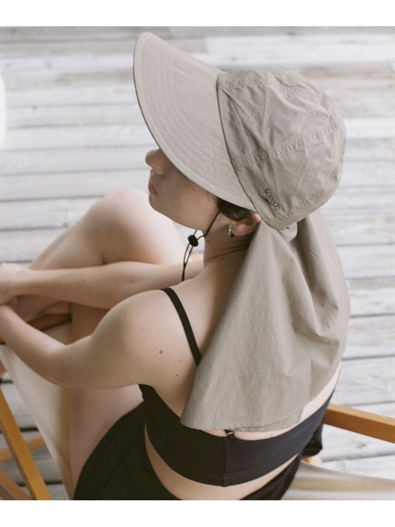 【Speedo*ADAM ET ROPE\u0027】SUN CAP ADAM ET ROPE\u0027 FEMME アダムエロペ かぶり笠 旗がしら 黒いこと 緑であること 白いこと【貨物輸送無料】[ Fashion]