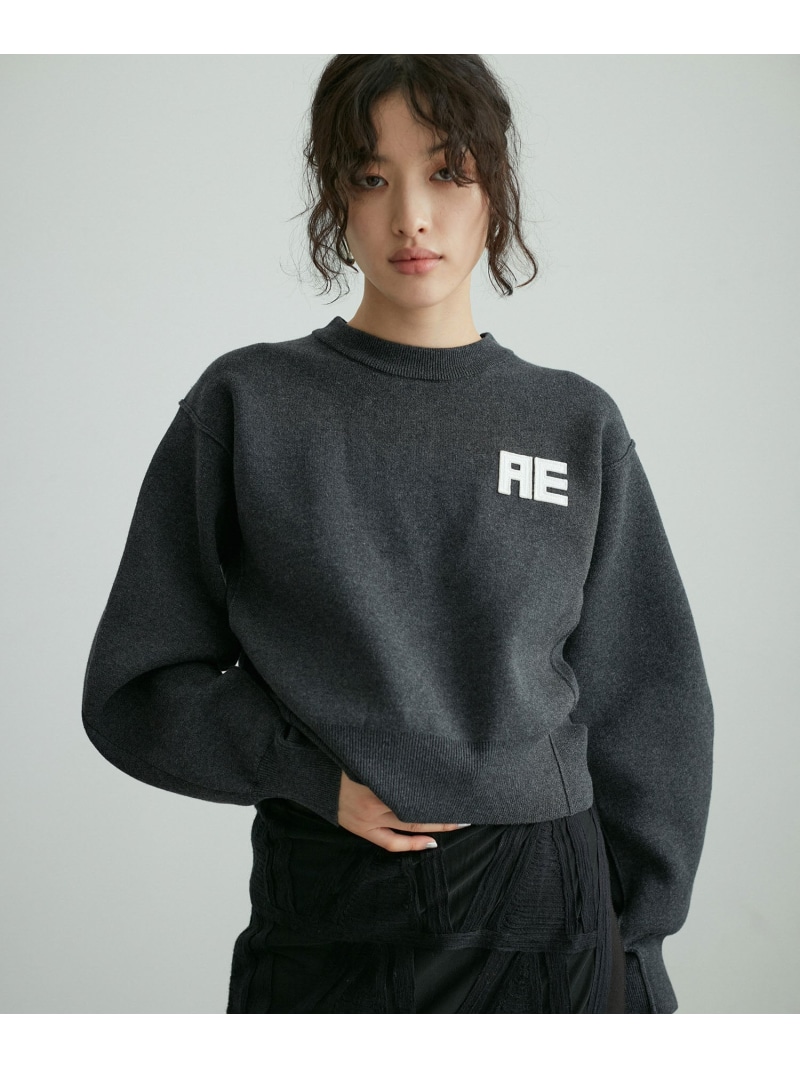 サステナブル・洗える】フェルト刺しゅうニットプルオーバー ADAM ET