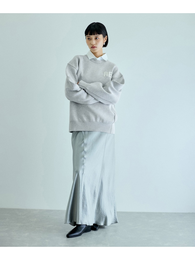 サステナブル・洗える】フェルト刺しゅうニットプルオーバー ADAM ET