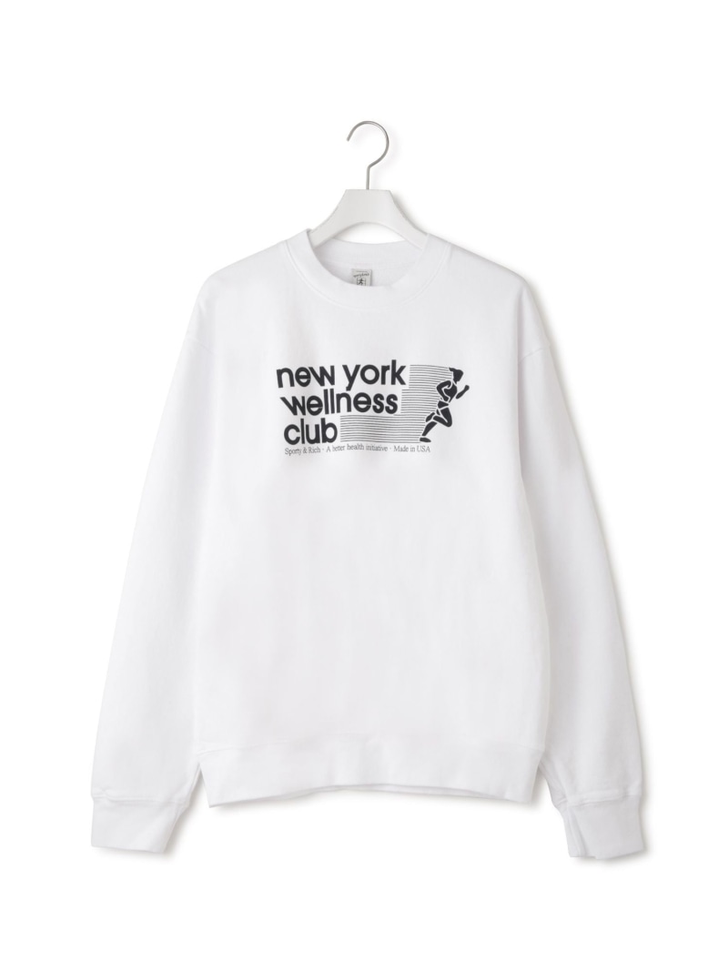 【Sporty\u0026Rich(スポーティー アンド 分限者)】USA Wellness Club Crewneck ADAM ET ROPE\u0027 FEMME アダムエロペ トップス スウェット・トレーナー 白いこと【貨物輸送無料】[ Fashion]