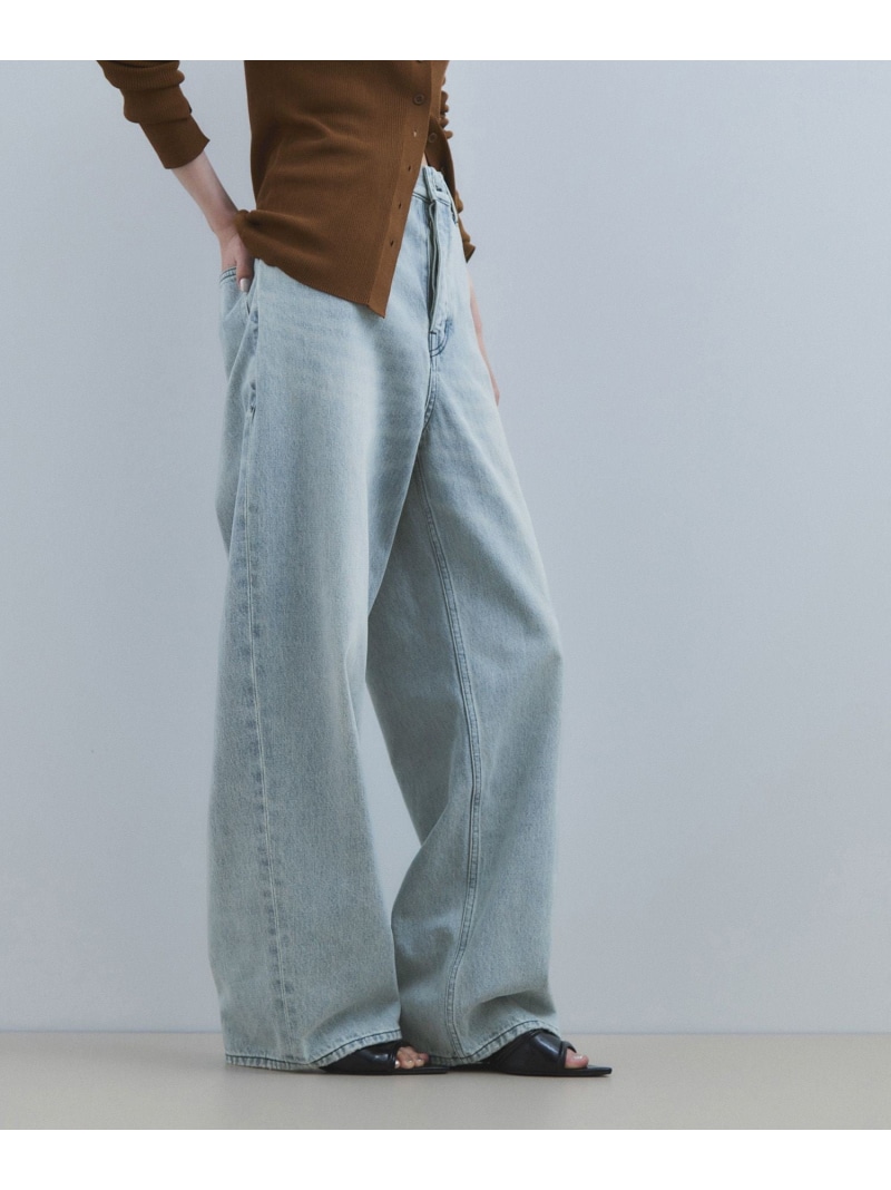 【SALE／30%OFF】【WEB限定】ワイドストレートデニムパンツ ADAM ET ROPE' FEMME アダムエロペ パンツ ジーンズ・デニムパンツ ブルー【RBA_E】【送料無料】[ Fashion]｜ADAM ET ROPE&rsquo;