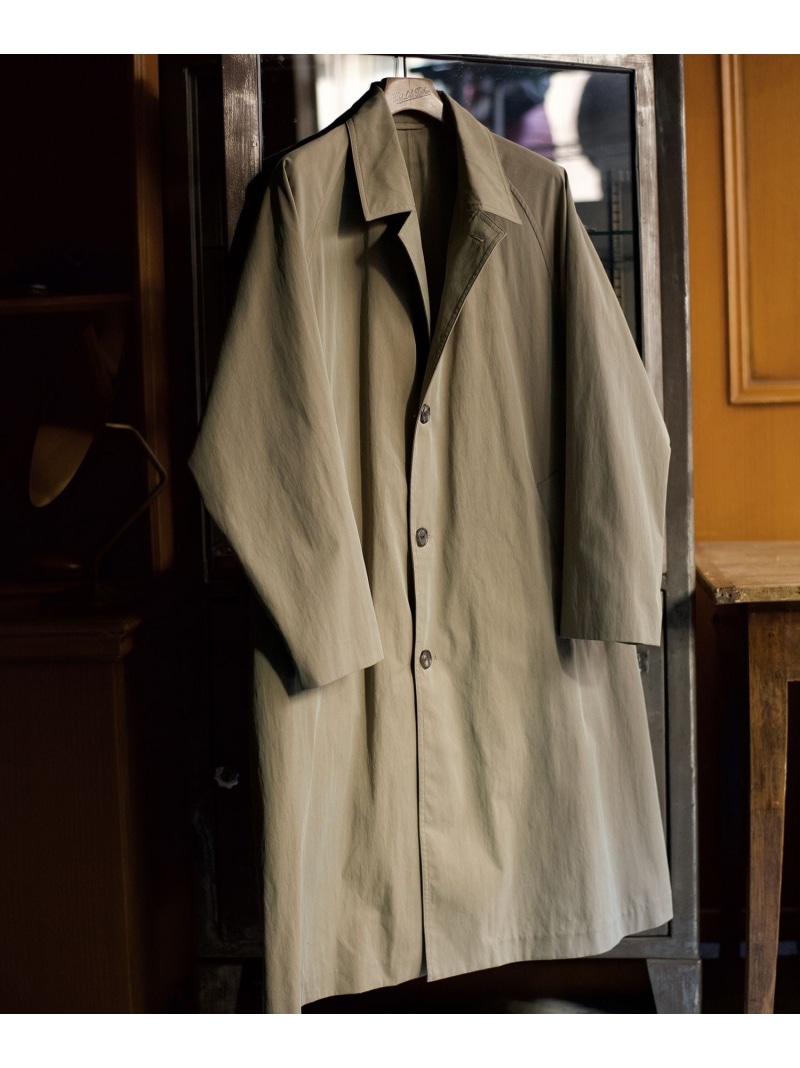 【SALE／40%OFF】COTTON GABARDINE COAT WILD LIFE TAILOR Adam et Rope\u0027 アダムエロペ ジャケット・アウター ステンカラー厚地の外套 カーキ緑であること 米国海軍【RBA_E】【貨物輸送無料】[ Fashion]