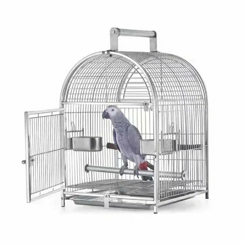 ステンレス鋼鋼 鳥用持ちはこびかご 鶏小屋 持っていく用小型オウム真理教旅する伏せ篭 ペットバードケージ 旅する鳥かご カナリア 鳥用持ちはこびかご かご-ペット・ペットグッズ-鳥用品