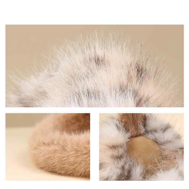 ア 冷え対策 寒さ対策 暖か あったか ふわふわ もこもこ かわいい 秋冬 イヤーウォーマー 耳当て ヒョウ柄 豹柄 防寒