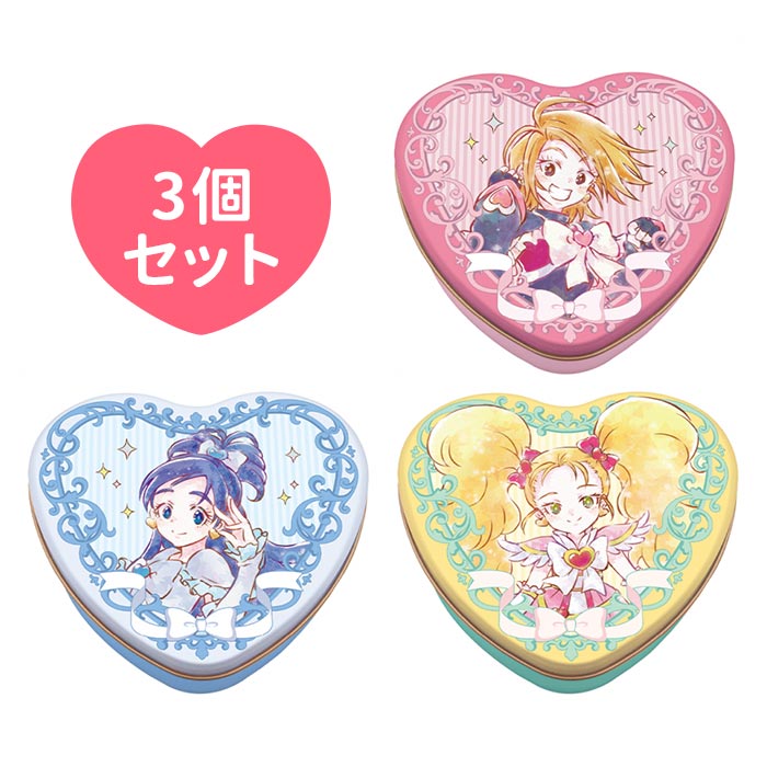 訳あり★賞味期限切れ★ [3個セット] Heart ふたりはプリキュアMax Heart ハートショコラ缶 ハート 食玩 チョコレート バレンタイン 缶 小物入れ キュアブラック キュアホワイト シャイニールミナス 個包装 友チョコ キャラクター グッズ おもちゃ 玩具 大人買い ok-ja03400画像
