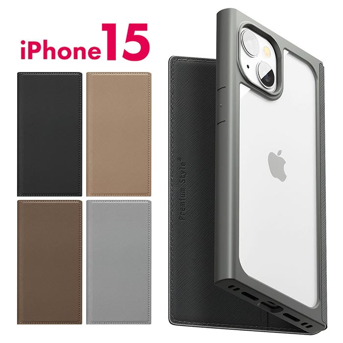 ray-out iPhone 15 ケース 耐衝撃 シンプル ブラック 黒