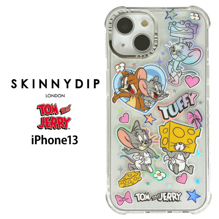 【楽天市場】iPhone13 トムとジェリー タフィー x SKINNYDIP チーズステッカー クリア ケース カバー スキニーディップ ホログラム  ラメ TPU ソフトケース クリアケース かわいい キャラクター アイフォン サーティーン iPhone 13 6.1inch 13ケース ...