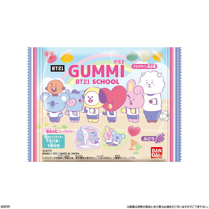 Bandai Candy バンダイ ステッカー コレクションシール クリア Chimmy 12個入り Bt21 Shooky Box 第2弾 Rj Koya ダイカット Mang グミ2