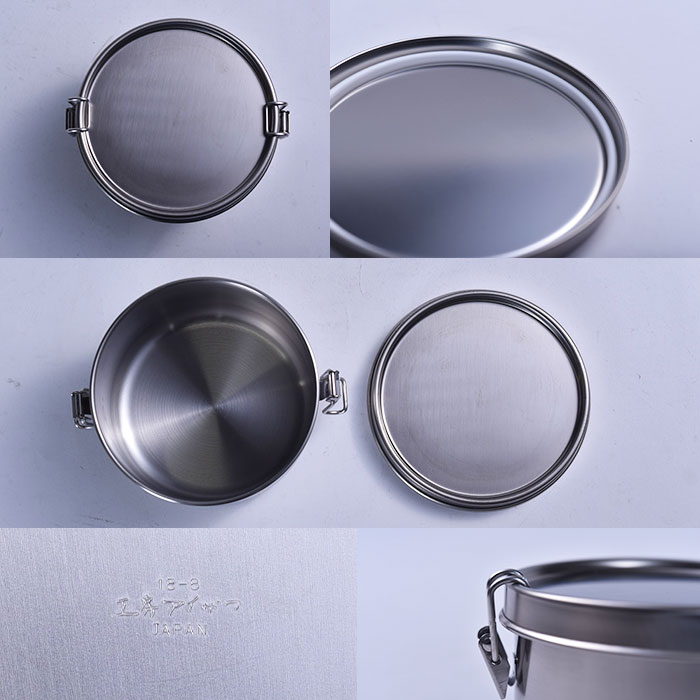工房アイザワ 丸容器 深型 M 日本製 燕三条 ステンレス 700ml 止金付き 食品保存 丸型シンプル おしゃれ 女性 男子 大人 子供 下ごしらえ 作り置き UTILE お弁当箱 ランチボックス 弁当箱 家弁 No.6307 送料無料