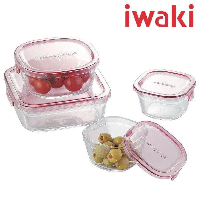 楽天市場 ポイント10倍 10 9 10土日限定 イワキ パック レンジ 保存容器 セット ピンク 角型4点セット Pst Prn4p1 耐熱ガラス Iwaki 耐熱 容器 食器 おしゃれ お洒落 収納 シンプル アドキッチン アドキッチン