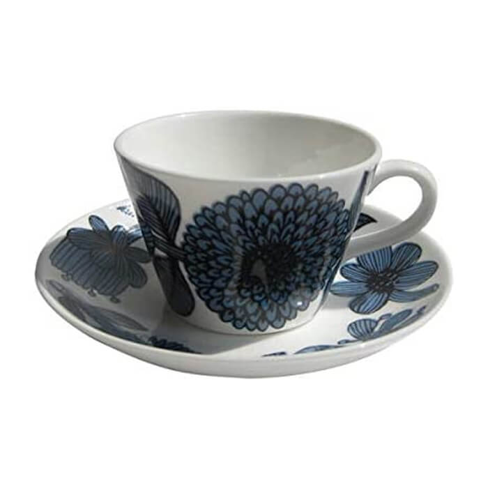 グスタフスベリ BLUE ASTER 496-06 珈琲優勝杯＆平円盤 Gustavsberg 青みアスター 北欧 刷り直す版 並行輸入品