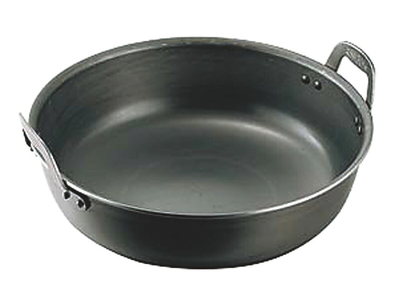 鉄プレス厚板揚鍋 39cm(12L) 送料無料