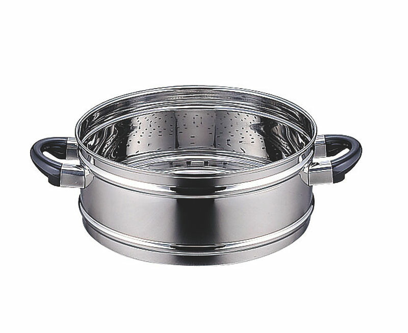 美品 3層鋼鍋 28cm OJ-19-1S 宮崎製作所 オブジェ　2段蒸し器 オブジェ 蒸し器 28cm 宮崎製作所 OJ-19-1S【鍋 両手鍋 浅型 IH