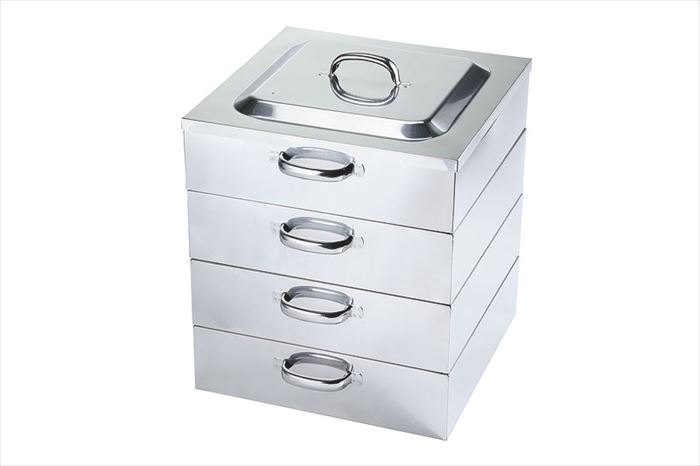 電磁用角蒸器 3段 39cm|アドキッチン