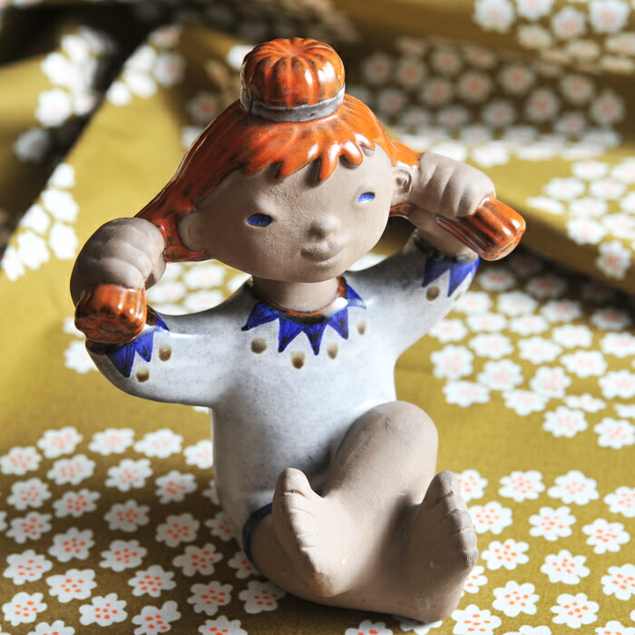 ゲフレ ウプサラ エクビー フィギュア マリ シムルソン リンダ vintage ヴィンテージ Gefle Upsala Ekeby Mari Simmulson【海外直輸入USED】