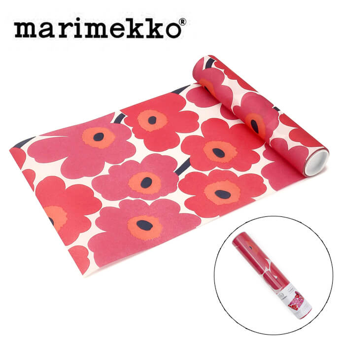 楽天市場 マリメッコ Marimekko テーブルランナー ウニッコ レッド 33cmｘ4 8m Unikko テーブルクロス ランチョンマット アドキッチン