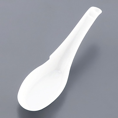 使い捨てレンゲスプーン（500本入） 袋入 全長140mm 【白】