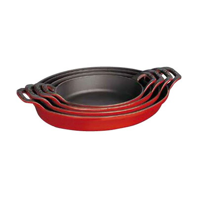 ストウブ ( staub ) オーバルスタッカブルディッシュ 21cm 40509-896 【チェリ】｜アドキッチン