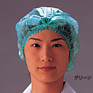 茶飲み友だち モブキャップ （1000枚入） D93330 無償性大いさ 【緑であること】 エプロン-エプロン・三角巾-配膳用品・キッチンファブリック