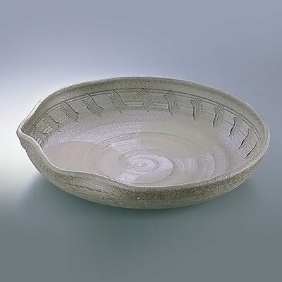 炭化土ぼたもち11.0大皿 深 B03-29 320&times;310&times;H65mm【 アドキッチン 】｜アドキッチン